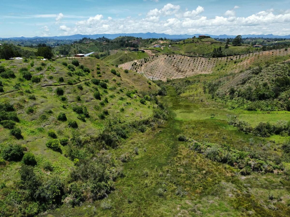 Vista panorámica del valle y las montañas cerca de Rionegro